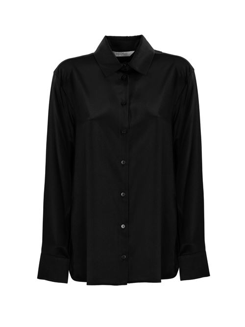 Camicia Finire in raso di seta Nero MAX MARA LEISURE | 2426116018600003